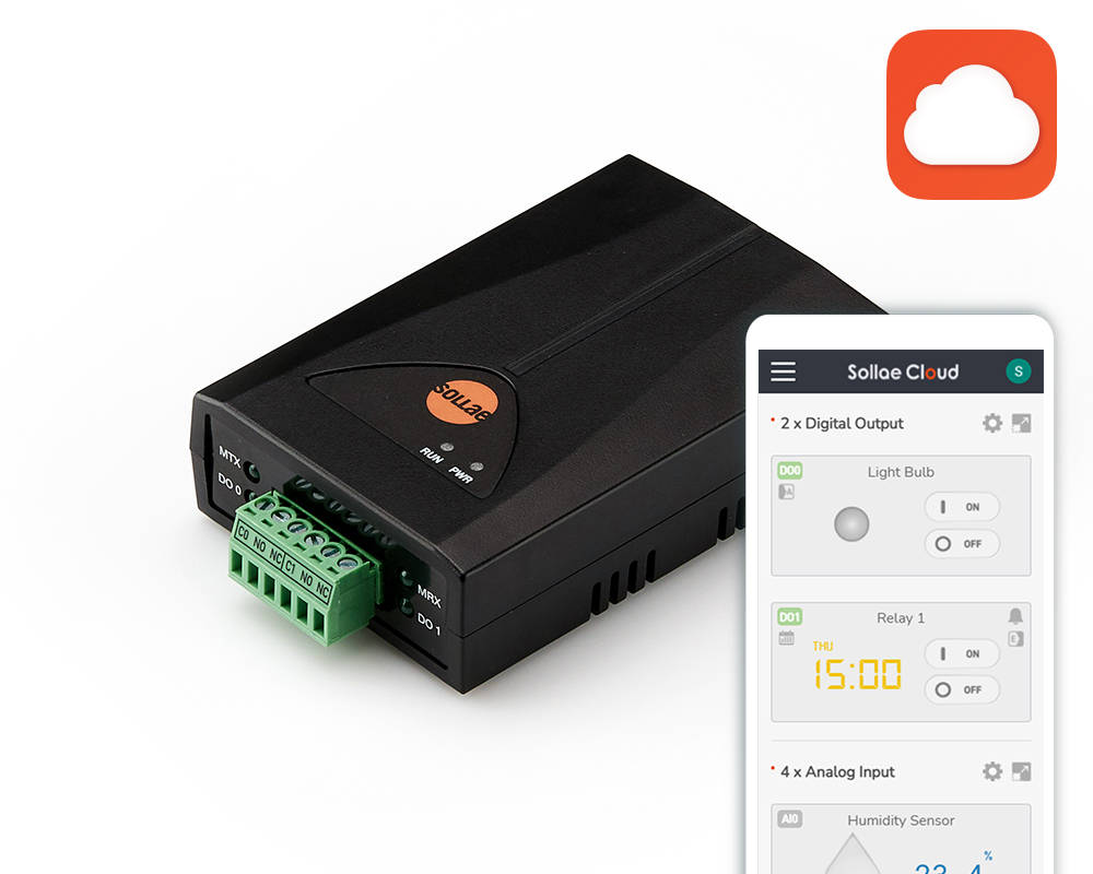 클라우드 IOT 제어기 ezTCP SIG-5451 - 2포트 디지털 출력 I/O 게이트웨이 (클라우드 전용)