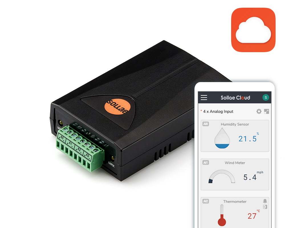 클라우드 IOT 제어기 ezTCP SIG-5431 - 4포트 아날로그 입력 I/O 게이트웨이 (클라우드 전용)