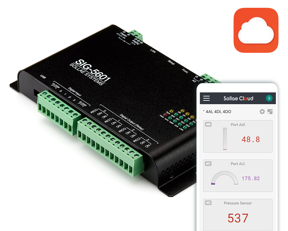 클라우드 IOT 제어기 ezTCP SIG-5601 - 4포트 I/O 게이트웨이 (클라우드 전용)